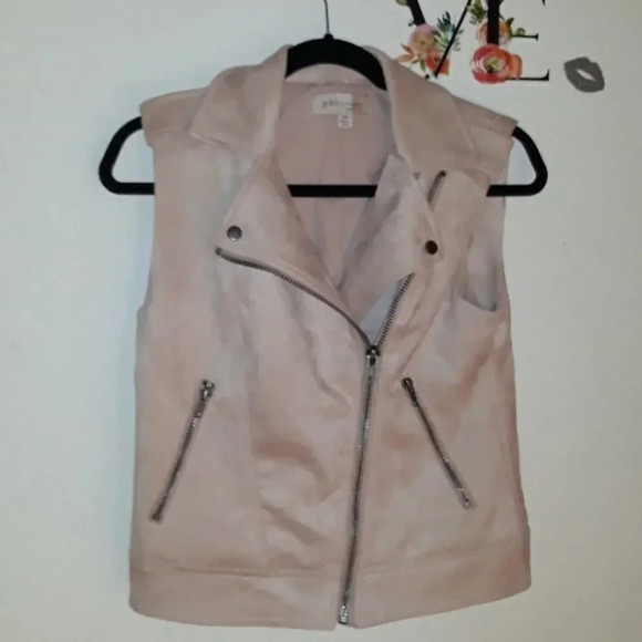 Philosophy Dusty Rose Vegan Suede Moto Ves… - Picture 2 of 8